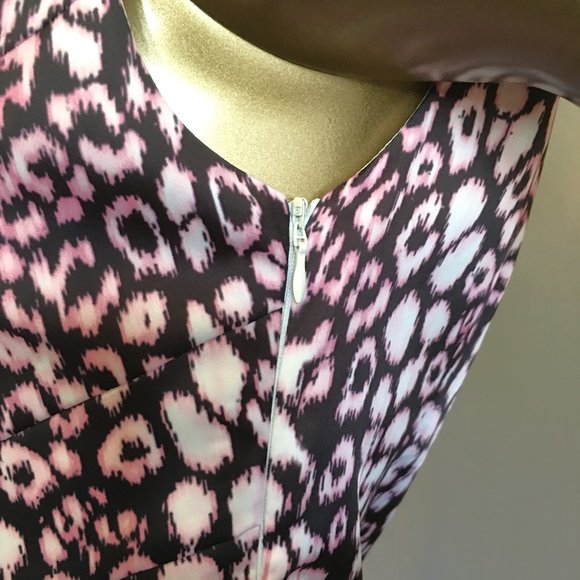 KAREN MILLEN Animal Print Pencil Dress Pink Multi πππ ππππ ππππ! - Picture 11 of 14